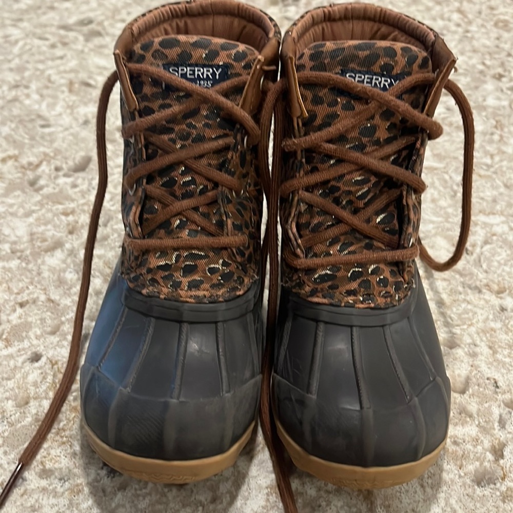 Sperry Leopard Girls’ Boots
